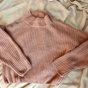 Double Zero Blush Cowl Neck Sweater